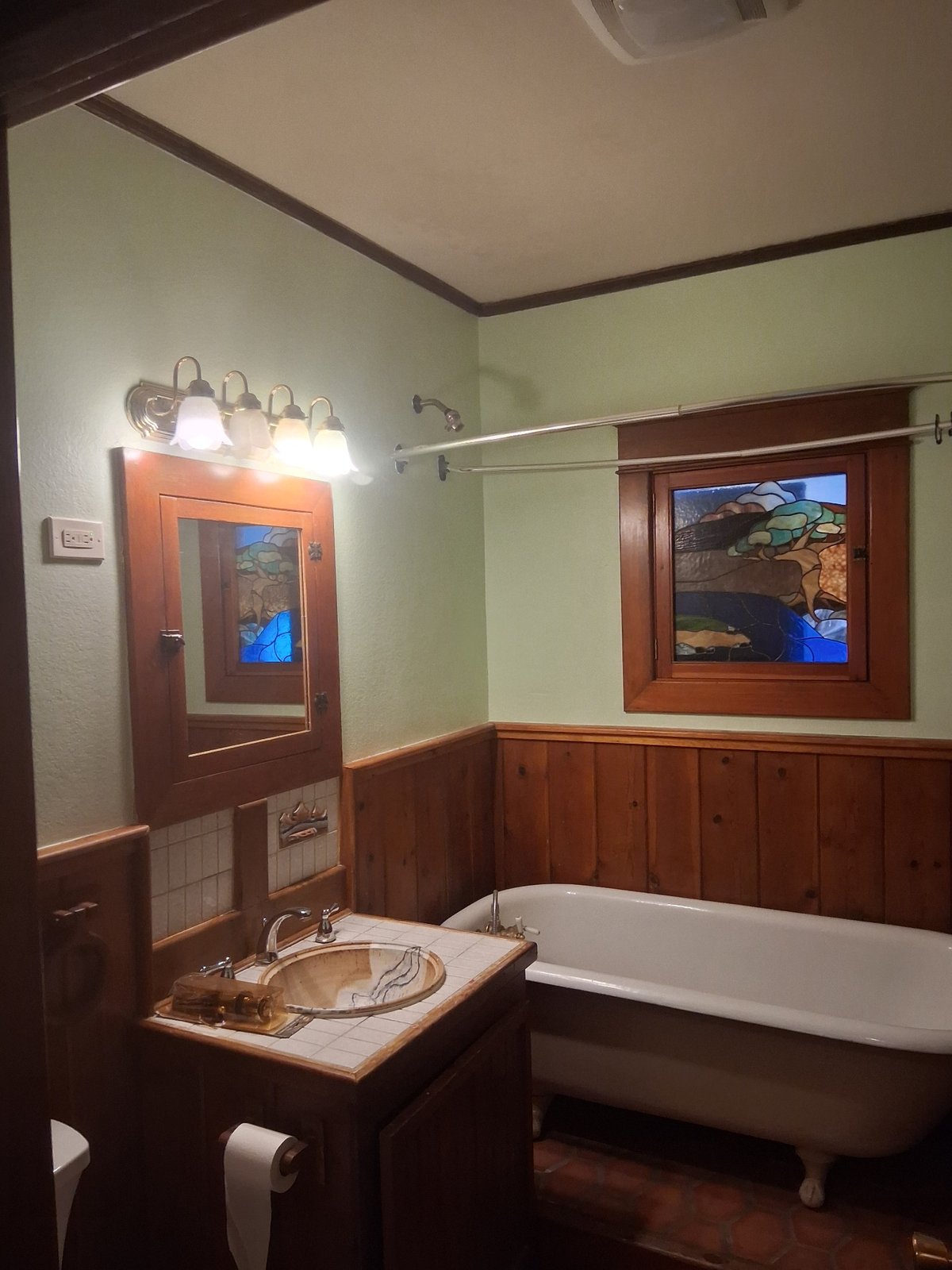 Bathroom in a Billings home repainted following smoke exposure